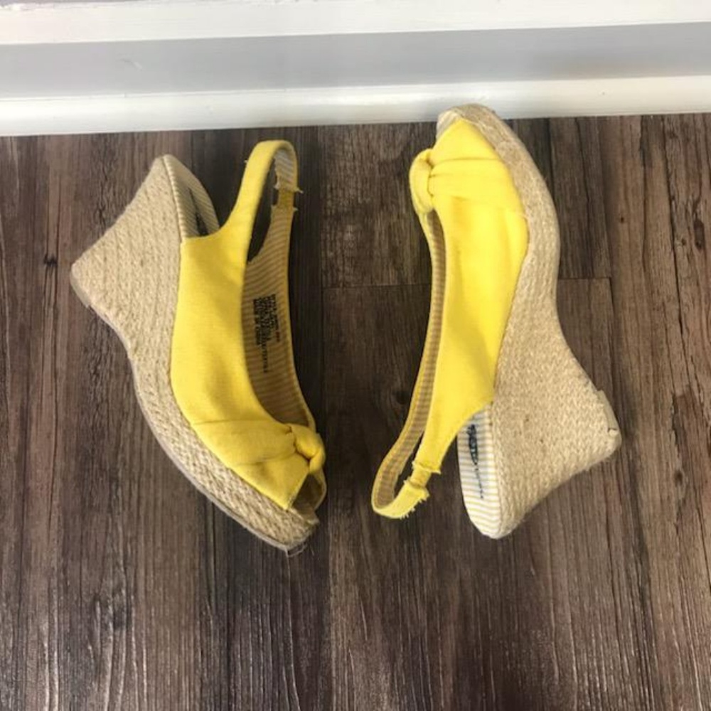 Rue21 | Yellow Peep Toe Wedges